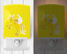 Load image into Gallery viewer, Unicorn Yellow Stripes Ceramic Night Light BB9087CNL