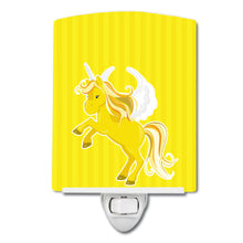 Load image into Gallery viewer, Unicorn Yellow Stripes Ceramic Night Light BB9087CNL