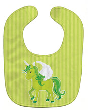 Load image into Gallery viewer, Unicorn Green Stripes Baby Bib BB9088BIB