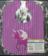 Load image into Gallery viewer, Unicorn Purple Stripes Baby Bib BB9089BIB