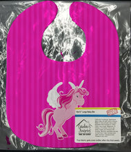 Load image into Gallery viewer, Unicorn Pink Stripes Baby Bib BB9093BIB