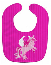 Load image into Gallery viewer, Unicorn Pink Stripes Baby Bib BB9093BIB