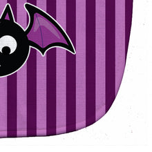 Load image into Gallery viewer, Halloween Bat Purple Stripes Baby Bib BB9111BIB