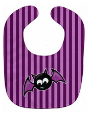 Load image into Gallery viewer, Halloween Bat Purple Stripes Baby Bib BB9111BIB