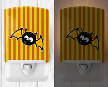 Load image into Gallery viewer, Halloween Bat Orange Stripes Ceramic Night Light BB9112CNL