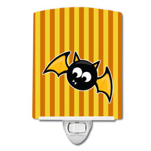Load image into Gallery viewer, Halloween Bat Orange Stripes Ceramic Night Light BB9112CNL