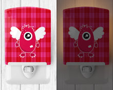 Load image into Gallery viewer, Monster Angel on Plaid #2 Ceramic Night Light BB9120CNL