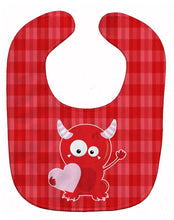 Load image into Gallery viewer, Cupid Monster Angel on Plaid Baby Bib BB9123BIB