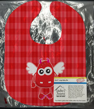Load image into Gallery viewer, Cupid Monster Angel on Plaid Baby Bib BB9124BIB