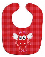 Load image into Gallery viewer, Cupid Monster Angel on Plaid Baby Bib BB9124BIB