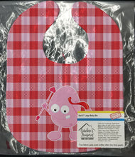 Load image into Gallery viewer, Cupid Monster Angel on Plaid Baby Bib BB9125BIB