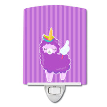 Load image into Gallery viewer, Sheep Unicorn on Stripes Ceramic Night Light BB9143CNL