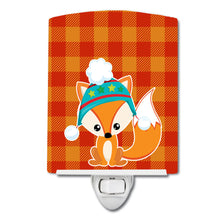 Load image into Gallery viewer, Christmas Fox #2 Ceramic Night Light BB9174CNL
