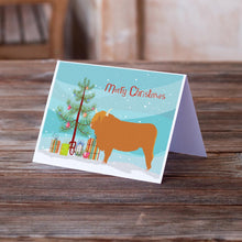 Load image into Gallery viewer, Highland Cow Christmas Greeting Cards -  Blank Note Cards – 8-Pack of Artist-Designed Cards with Envelopes