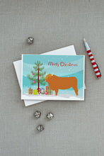 Load image into Gallery viewer, Highland Cow Christmas Greeting Cards -  Blank Note Cards – 8-Pack of Artist-Designed Cards with Envelopes