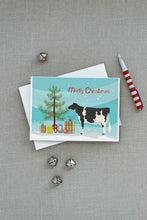 Load image into Gallery viewer, Holstein Cow Christmas Greeting Cards -  Blank Note Cards – 8-Pack of Artist-Designed Cards with Envelopes
