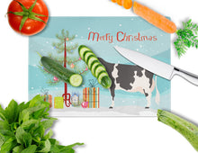 Load image into Gallery viewer, Holstein Cow Christmas Glass Cutting Boards – Durable, Decorative Kitchen Art Large BB9189LCB