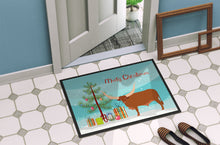 Load image into Gallery viewer, Ankole-Watusu Cow Christmas Doormat - 24x36 Decorative Floor Mat – Indoor/Outdoor Rug with Artistic Flair BB9190JMAT