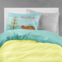 Load image into Gallery viewer, Ankole-Watusu Cow Christmas Fabric Standard Pillowcase – Artistic Decorative Front, White Back BB9190PILLOWCASE