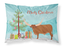 Load image into Gallery viewer, Ankole-Watusu Cow Christmas Fabric Standard Pillowcase – Artistic Decorative Front, White Back BB9190PILLOWCASE