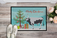 Load image into Gallery viewer, Hungarian Grey Steppe Cow Christmas Doormat - 24x36 Decorative Floor Mat – Indoor/Outdoor Rug with Artistic Flair BB9191JMAT