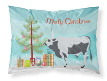 Load image into Gallery viewer, Hungarian Grey Steppe Cow Christmas Fabric Standard Pillowcase – Artistic Decorative Front, White Back BB9191PILLOWCASE