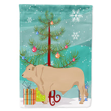 Load image into Gallery viewer, Charolais Cow Christmas Flag Canvas House Size BB9193CHF
