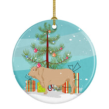 Load image into Gallery viewer, Charolais Cow Christmas Ornament - Round Ceramic Ornament – Artist-Designed Keepsake Decoration BB9193CO1