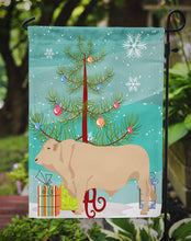 Load image into Gallery viewer, Charolais Cow Christmas Garden Flag - Outdoor Decorative Yard Flag BB9193GF