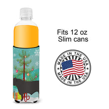Load image into Gallery viewer, Black Angus Cow Christmas   Hugger for slim cans BB9195MUK