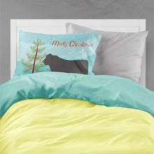 Load image into Gallery viewer, Black Angus Cow Christmas Fabric Standard Pillowcase – Artistic Decorative Front, White Back BB9195PILLOWCASE