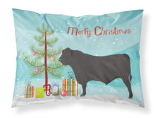 Load image into Gallery viewer, Black Angus Cow Christmas Fabric Standard Pillowcase – Artistic Decorative Front, White Back BB9195PILLOWCASE