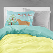 Load image into Gallery viewer, Jersey Cow Christmas Fabric Standard Pillowcase – Artistic Decorative Front, White Back BB9196PILLOWCASE