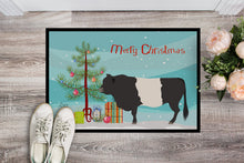 Load image into Gallery viewer, Belted Galloway Cow Christmas Doormat - 18x27 Decorative Floor Mat – Indoor/Outdoor Rug with Artistic Flair BB9198MAT