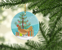 Load image into Gallery viewer, Frisian Friesian Chicken Christmas Ornament - Round Ceramic Ornament – Artist-Designed Keepsake Decoration BB9199CO1