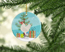 Load image into Gallery viewer, German Langshan Chicken Christmas Ornament - Round Ceramic Ornament – Artist-Designed Keepsake Decoration BB9204CO1