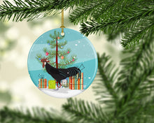 Load image into Gallery viewer, Minorca Ctalalan Chicken Christmas Ornament - Round Ceramic Ornament – Artist-Designed Keepsake Decoration BB9208CO1