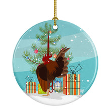 Load image into Gallery viewer, Malaysian Serama Chicken Christmas Ornament - Round Ceramic Ornament – Artist-Designed Keepsake Decoration BB9209CO1