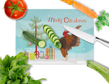 Load image into Gallery viewer, Malaysian Serama Chicken Christmas Glass Cutting Boards – Durable, Decorative Kitchen Art Large BB9209LCB