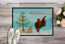 Load image into Gallery viewer, Malaysian Serama Chicken Christmas Doormat - 18x27 Decorative Floor Mat – Indoor/Outdoor Rug with Artistic Flair BB9209MAT