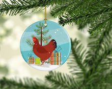 Load image into Gallery viewer, New Hampshire Red Chicken Christmas Ornament - Round Ceramic Ornament – Artist-Designed Keepsake Decoration BB9210CO1