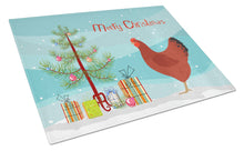 Load image into Gallery viewer, New Hampshire Red Chicken Christmas Glass Cutting Boards – Durable, Decorative Kitchen Art Large BB9210LCB