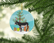 Load image into Gallery viewer, American Mammoth Jack Donkey Christmas Ornament - Round Ceramic Ornament – Artist-Designed Keepsake Decoration BB9211CO1