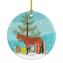 Load image into Gallery viewer, Mule Christmas Ornament - Round Ceramic Ornament – Artist-Designed Keepsake Decoration BB9212CO1