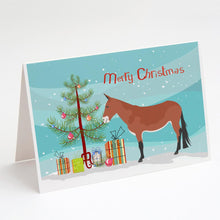 Load image into Gallery viewer, Mule Christmas Greeting Cards -  Blank Note Cards – 8-Pack of Artist-Designed Cards with Envelopes