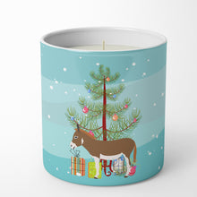 Load image into Gallery viewer, Miniature Mediterranian Donkey Christmas 10 oz Decorative Soy Candle