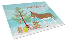 Load image into Gallery viewer, Miniature Mediterranian Donkey Christmas Glass Cutting Boards – Durable, Decorative Kitchen Art Large BB9214LCB