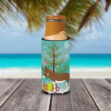 Load image into Gallery viewer, Miniature Mediterranian Donkey Christmas   Hugger for slim cans BB9214MUK