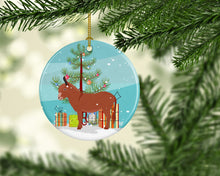 Load image into Gallery viewer, Irish Donkey Christmas Ornament - Round Ceramic Ornament – Artist-Designed Keepsake Decoration BB9215CO1