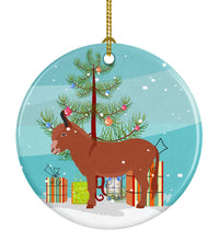 Load image into Gallery viewer, Irish Donkey Christmas Ornament - Round Ceramic Ornament – Artist-Designed Keepsake Decoration BB9215CO1